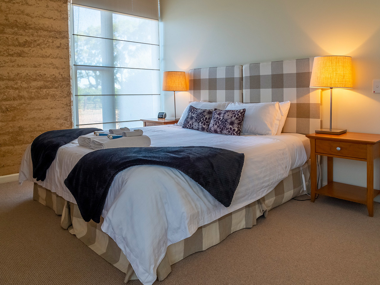 A view of the bedroom at the Menzies retreat