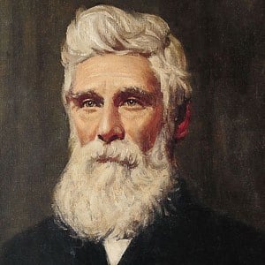 Historical portrait painting of Yalumba founder with white hair and beard